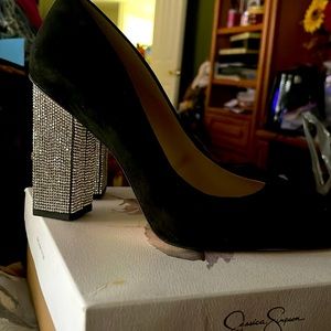 Brand New Jessica Simpson Black Suede Heels
